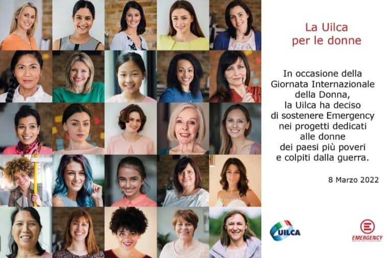 8 marzo 2022 – Giornata Internazionale della donna: la Uilca per Emergency