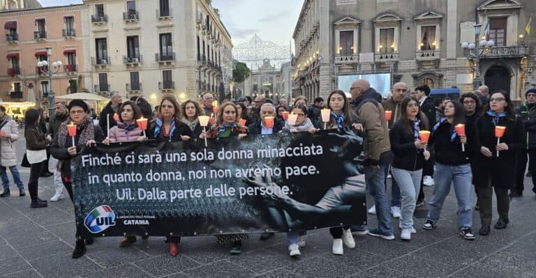 Uil Catania – Fiaccolata di solidarietà per la giovane vittima di violenza